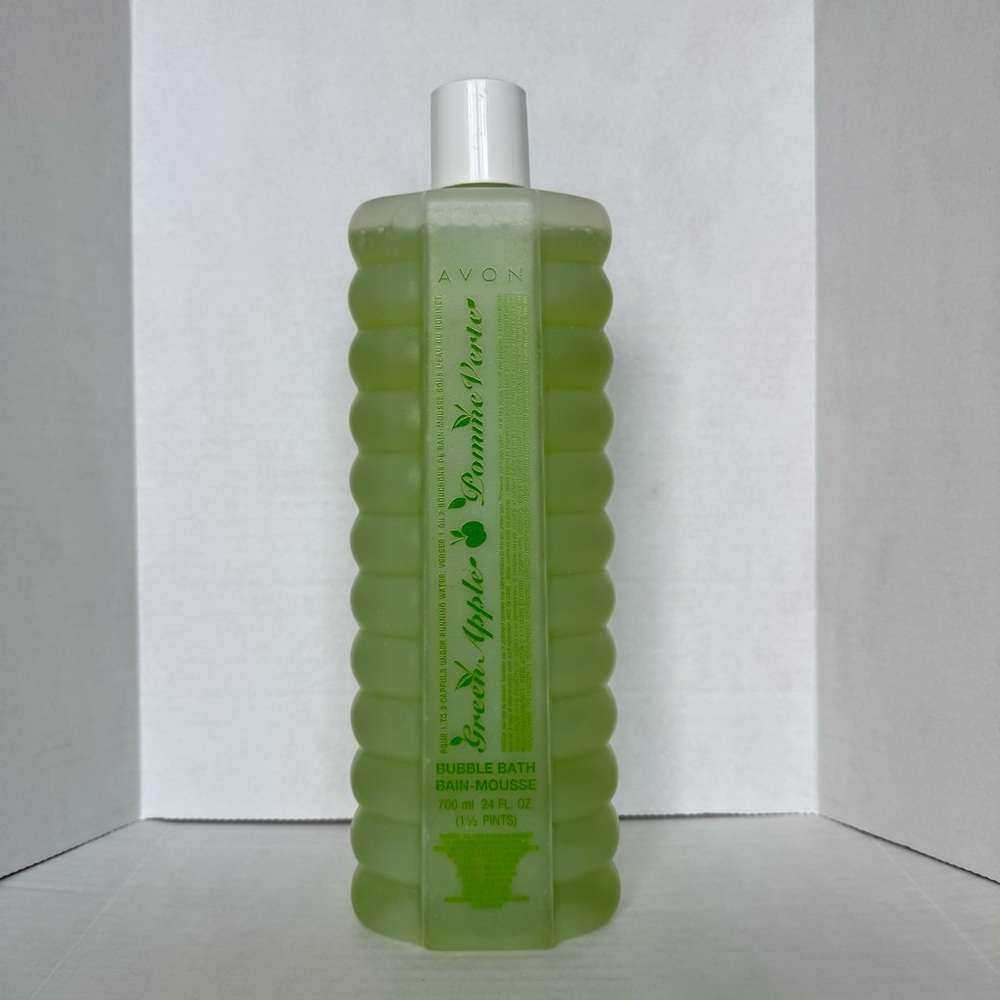 New Sealed Avon Green Apple Bubble Bath 24 oz (1.5 pints) Vintage Pomme Verte